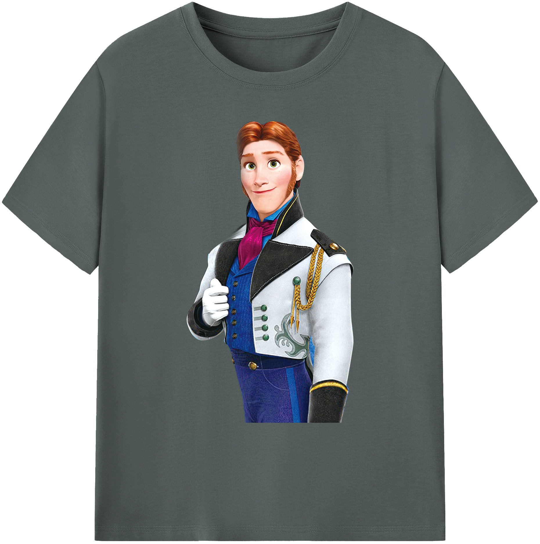 （画像用） アナと雪の女王 アンナ エルサ Frozen Anna Elsa 綿100％ メンズ半袖Tシャツ｜肌触りやわらか＆通気性